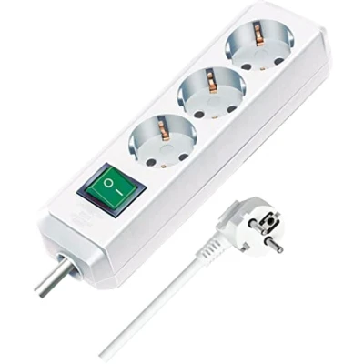 Imagen de Brennenstuhl Eco Line regleta de enchufes con 3 tomas corriente (cable 1,5 m, interruptor) blanco