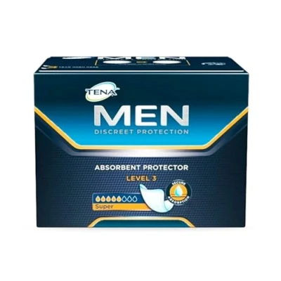 Imagen de Tena Men compresas para hombres con nivel 3 de protección y absorción Paquete 8