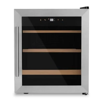 Imagen de Les Petits Champs Vinoteca 15 botellas CAVC15 46L, Puerta acero inoxidable, Anti UV, Sistema termodinámico, Regulable de 4C a 18C, Silenciosa, Iluminación LED, 2 estantes