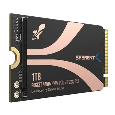 Imagen de SABRENT Rocket de 1 TB 2242 Unidad SSD NVMe M.2 PCIe Gen 4 sin DRAM (SB 2142 1TB)