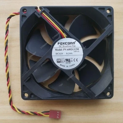 Imagen de CYRMZAY Ventilador Compatible para FOXCONN PVA092G12M 12V 0.24A 9025 9cm CPU 3 Wire cooling