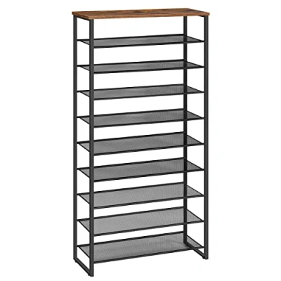 Imagen de HOOBRO Zapatero de 10 Niveles, Estante Zapatero, para Zapatos, Organizador Zapatos Estanteria, Marco Metal, Capacidad 32 40 Pares, Ahorro Espacio, Entrada, Salón EBF107XJ01