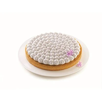 Imagen de Silikomart KIT TARTE MERINGUé SET ANILLO + TAPETE DECORATIVO DE SILICONA ø250 MM