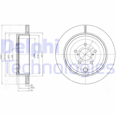 Imagen de DELPHI BG4288 Disco de freno 290 18 5 ventilado aceitado sin procesar cojinete rueda, anillo sensor ABS SUBARU: Legacy 5, BRZ Coupé