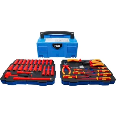 Imagen de BGS 70230 Alicates, tenazas y pinzas/destornilladores juego de llaves vaso VDE systainer® 36 piezas