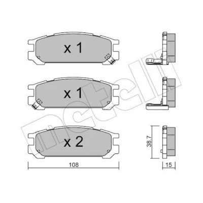 Imagen de Juego de pastillas METELLI 22 0204 0