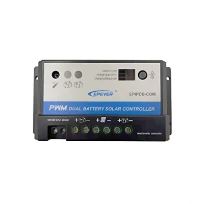 Imagen de EPEVER PWM EPIPDB Com 10A 12/24V Regulador de carga para 2 baterías diferentes