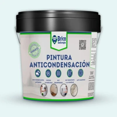 Imagen de BRICOSALVAJE Pintura Anticondensación y Antihumedad para Interior Exterior Aislante Termico Conservantes Antimoho (MINDFULNESS, 0,75 Litros)