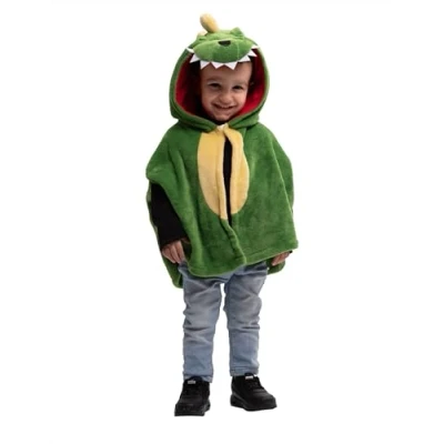 Imagen de Rubies Disfraz Capa Súper Dino para niñas y niños, con capucha de Dinosaurio, Oficial Carnaval, Cumpleaños, Fiestas, Halloween, Navidad