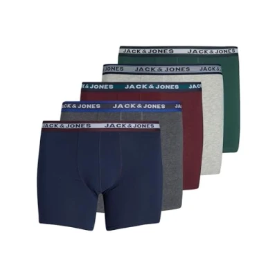 Imagen de Jack &amp; Jones Jacoliver Trunks 5 PACK Culotte, Hombre, Talla: 4XL, Dark grey melange
