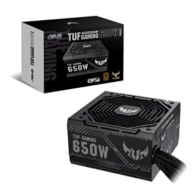 Imagen de ASUS TUF GAMING 650B Fuente de alimentación 650W Bronze (80 Plus Bronze, Grado Militar, Doble rodamiento Bolas, Revestimiento PCB, Axial Tech, tecnología 0db, Cables apantallados) Negro