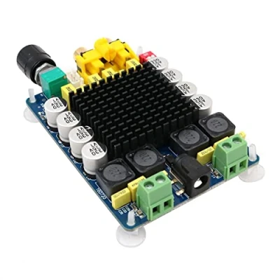 Imagen de DollaTek TDA7498 2x100W doble canal de clase digital d amplificador audio del tablero DC 14 32V 24V alimentado estéreo módulo potencia