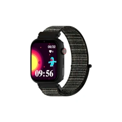 Imagen de DCU TECNOLOGIC Smartwatch para niños con Sistema Android Whatsapp Posicionamiento GPS Videollamadas Botón SOS Control Parental Color: Negro