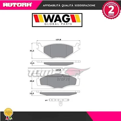 Imagen de TOMEX brakes TX 10 53 Juego de pastillas freno Eje delantero con accesorios VOLKSWAGEN: GOLF 3, 2, 3 Variant, SEAT: Ibiza 2