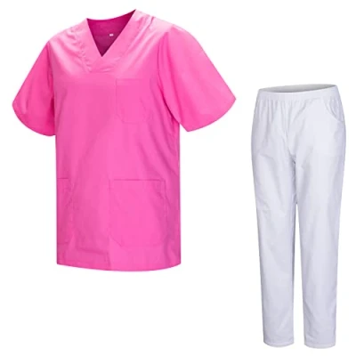 Imagen de MISEMIYA Uniforme Sanitario Unisex Uniformes Sanitarios MÉDICOS con Pantalon BLANCO 817 8312 XXL, Rosa