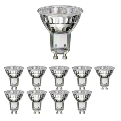 Imagen de ledscom.de 10 bombillas LED GU10, PAR16, blanco (4000 K), 2,1 W, 206 lm, 118, espejo reflector (plateado)