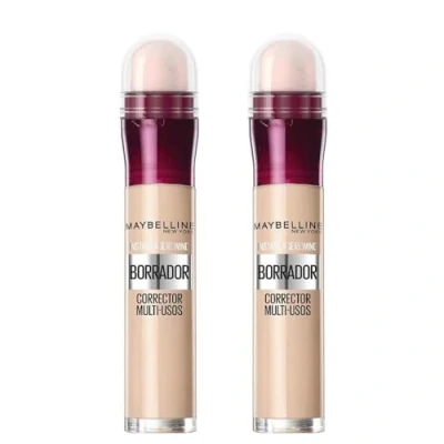 Imagen de Maybelline New York, Corrector Borrador Multiusos, Con Cobertura Modulable, Pack de 2, 6 + ml
