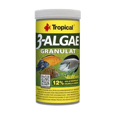 Imagen de 3 Algae GRANULAT 250ml / 110g Alimento con Algas para Peces de Agua Dulce y Salada