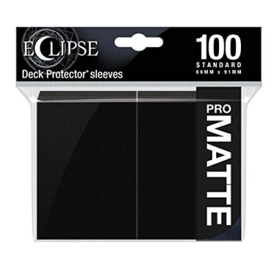 Imagen de Ultra Pro E 15613 Eclipse Standard Matte Sleeves 100 Pack Jet Black