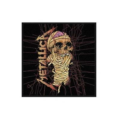 Imagen de Metallica Patch One Band Logo Oficial Nuevo Negro Cotton Sew On (10Cm x 10Cm) Size 10 cm