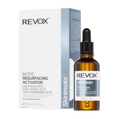 Imagen de REVOX B77 Skintreats Biotic Resurfacing Activator, 30 ml, Sérum Facial Exfoliante, Renueva la Piel, Aumenta Luminosidad, Unifica el Tono y Textura de Calma e Hidrata, Mejora Firmeza