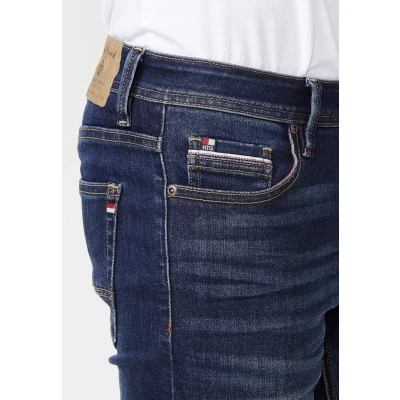 Imagen de Pantalón denim largo estilo straigth Workwear regular fit con bolsillos color Azul para Hombre