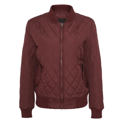 Imagen de Urban Classics Ladies Diamond Quilt Nylon Jacket Chaqueta Mujer Rot (burgundy 606), 40