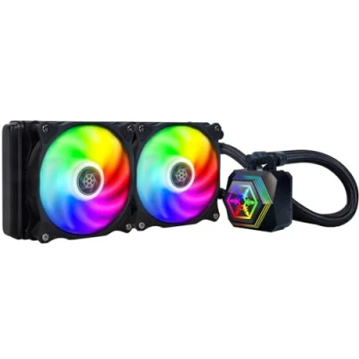 Imagen de Silverstone PF240 ARGB, LGA1700, AM4, 240mm, Refrigerador líquido Todo en uno de Primera Calidad con iluminación SST ARGB V2