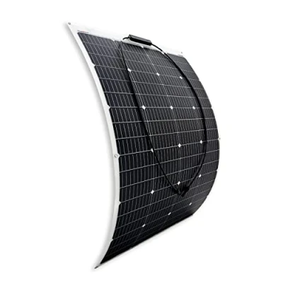 Imagen de Enjoy Solar ETFE Marine 150W 12V Semi Flexible Panel Módulo Fotovoltaico, PERC 166 * 166mm células solares con 9 barras colectoras, ideal para autocaravana, yate y barco.