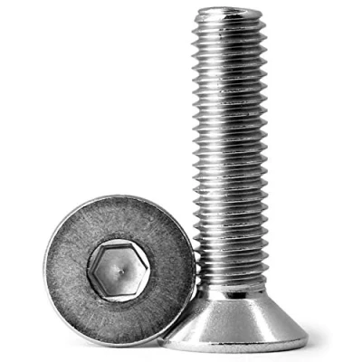 Imagen de Tornillos de cabeza avellanada con hexágono interior, M5 x 25 mm, acero inoxidable 304, rosca completa