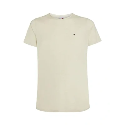 Imagen de Tommy Jeans Tjm Xslim Jaspe C Neck Ext Dm0dm09586 Camiseta, Beige (Newsprint Other Version), 3XL Hombre