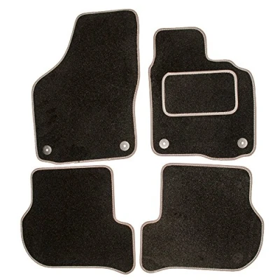 Imagen de Sakura ww0374gy Alfombras de coche (con borde controladores talón laterales goma Pad, Negro/Gris para Peut 206 todos los años
