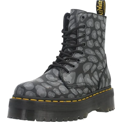 Imagen de Dr. Martens Jadon Distorted Leopard S Backhand Botines con plataforma, Mujer, Talla: 39, Black Zapatos
