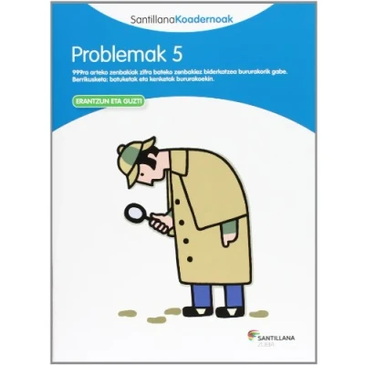 Imagen de PROBLEMAK 5 SANTILLANA KOADERNOAK (CUADERNOS)