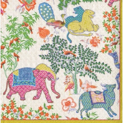 Imagen de Caspari 11930B Entertaining Le Jardin de Mysore Servilletas cóctel (40 unidades), multicolor