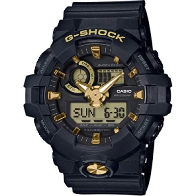 Imagen de Casio Reloj Cuarzo Hombre 57.00mm con dial Análogico Digital Negro y Correa de Rubber Strap GA 710B 1A9ER