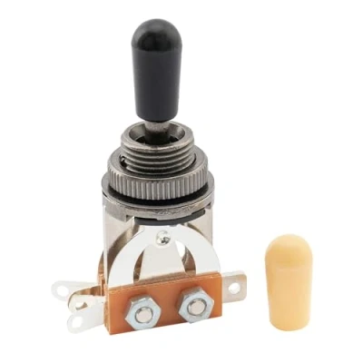 Imagen de Musiclily Métrica Selector de Pastillas Toggle Switch 3 Posiciones para Guitarra Eléctrica Epiphone Les Paul LP, Gun Black con Botonera Negro