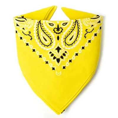 Imagen de EL BANDANA Estampado Paisley 100% Algodón Máximo grosor 20 Colores Exclusivos Amarillo (Modelo Mandala)