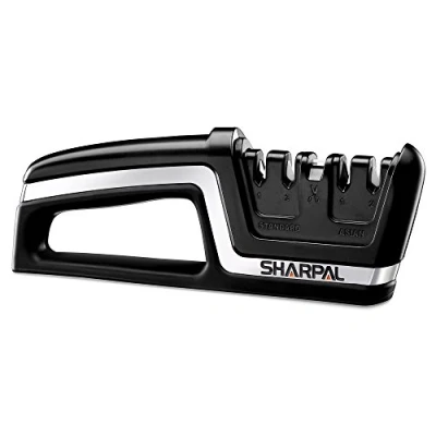 Imagen de SHARPAL 104N Afilador 5 en 1 de cuchillos cocina y tijeras, herramienta afilado para con filos rectos dentados, reparar afilar europeos/americanos