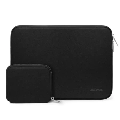 Imagen de MOSISO Funda Portátil 13 13,3 Pulgadas Compatible con MacBook Air/Pro Pulgadas, Pro 14 2024 2021 M3 M2 M1, Blanda de Neopreno Bolsa Pequeña, Negro