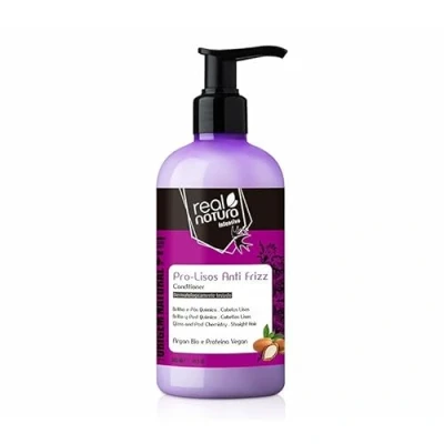 Imagen de Real Natura Acondicionador Sin Sal Pro Lisos Anti Frizz Control del Hidratación Profunda con Argán Suavidad y Brillo 300ml