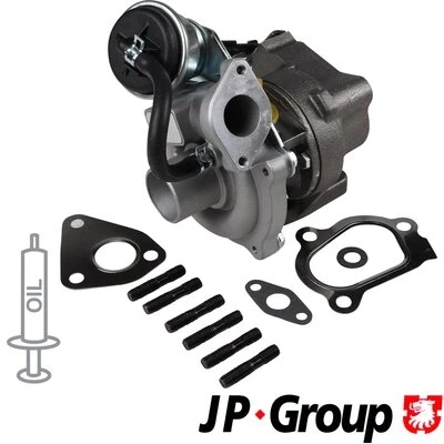 Imagen de JP GROUP 1217400300 Turbocompresor de gases escape incl. kit juntas FIAT: Doblo I Cargo, OPEL: Corsa D Hatchback