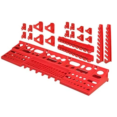 Imagen de Soporte para pared de herramientas 21 piezas portaherramientas perforada Juego ganchos taller, sistema almacenamiento