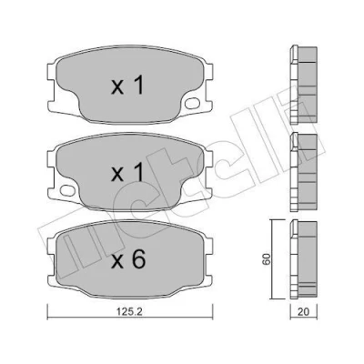 Imagen de Juego de pastillas METELLI 22 0622 0