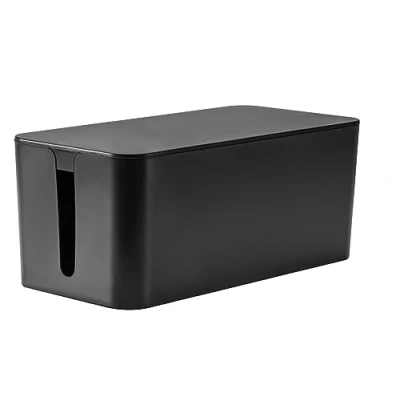 Imagen de RICOO Organizador Cables Z2301 B, Caja Enchufes y Recoge para el Hogar, Guarda Ordenar Cables, 23,5 x 11,5 12 cm, Negro