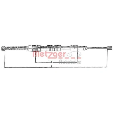 Imagen de METZGER 10.6024 Cable de Freno Mano Atrás derecha 1561/1252 Tambor COFLE PEUGEOT: 306 Hatchback, Berlina