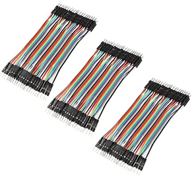 Imagen de Aihasd 40 PCS 10cm Macho Cable Dupont 1P Pasa Corriente para Arduino Tablero de circuitos