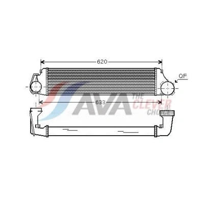 Imagen de PRASCO BW4282 Intercooler Con acoplamientos rápidos BMW: 3 Compact, Berlina, Touring
