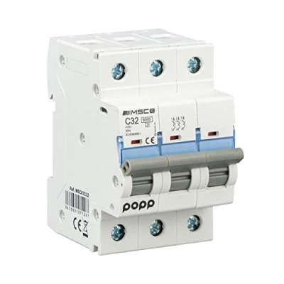 Imagen de POPP® Interruptor Automático Magnetotérmico industrial CURVA C 1P 2P 3P + 6A 10A 16A 20A 25A 32A 40A 50A 63A … (3P, 32A)