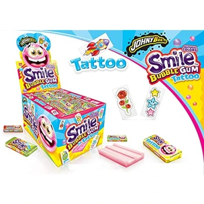 Imagen de Smile Bubble Gum Tattoo Chicle + 200 Unidades